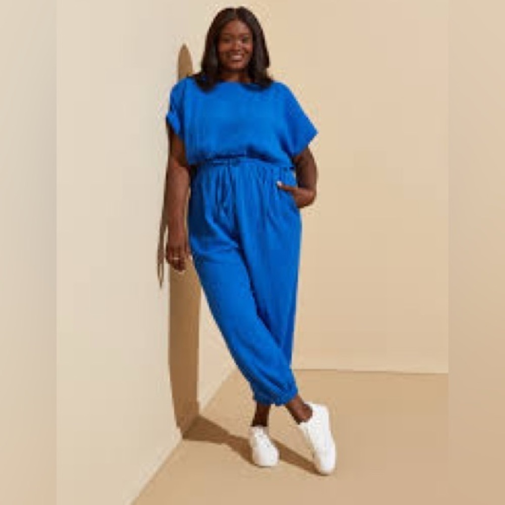 Ashley Stewart Royal Blue Jumpsuit - New - Size 30/32